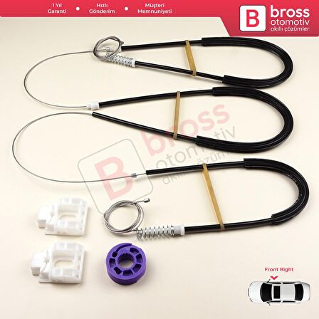 Audi A3 MK1 8L 8L1 1996-2003 4/5 Kapı 8L4837461 İçin Elektrikli Ön Sol Kapı Cam Kriko Tamir Seti