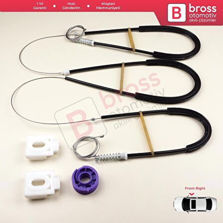 Audi A3 MK1 8L 8L1 1996-2003 4/5 Kapı 8L4837461 İçin Elektrikli Ön Sol Kapı Cam Kriko Tamir Seti