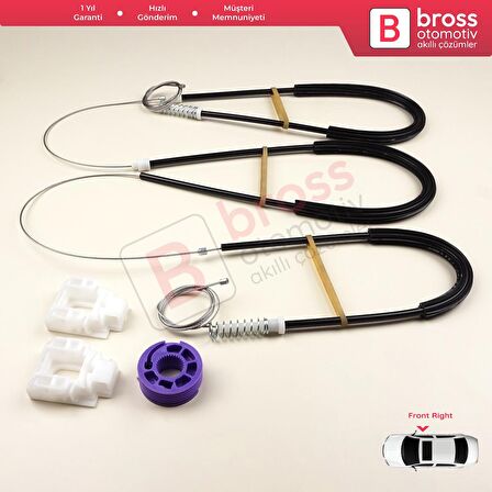 Audi A3 MK1 8L 8L1 1996-2003 4/5 Kapı 8L4837461 İçin Elektrikli Ön Sol Kapı Cam Kriko Tamir Seti