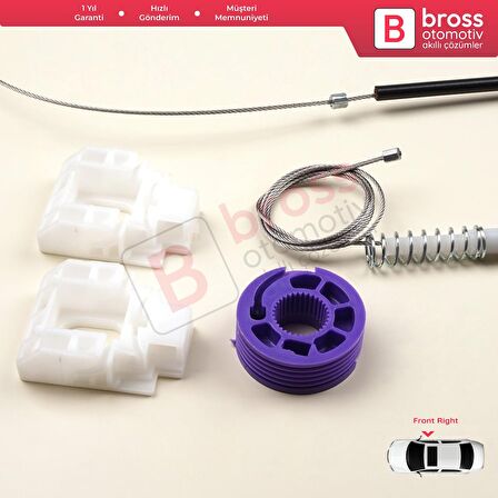 Audi A3 MK1 8L 8L1 1996-2003 4/5 Kapı 8L4837461 İçin Elektrikli Ön Sol Kapı Cam Kriko Tamir Seti