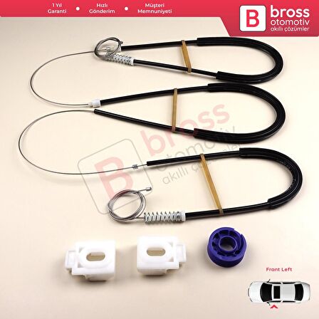 Audi A3 MK2 8P1 8PA 2003-2012 2/3 Kapı HB Coupe 8P3837461 İçin Sol Kapı Cam Kriko Tamir Seti