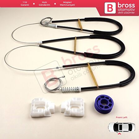 Audi A3 MK2 8P1 8PA 2003-2012 2/3 Kapı HB Coupe 8P3837461 İçin Sol Kapı Cam Kriko Tamir Seti