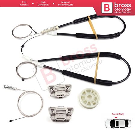 Ford Focus MK1 1998-2005 4/5 Kapı Hatchback Sedan Wagon 1331614 İçin Ön Sol Cam Kriko Tamir Seti