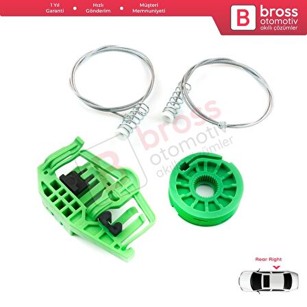 BMW 3 Serisi E90 E91 2004-2012 4/5 Kapı 51357140589 İçin Elektrikli Arka Sol Cam Kriko Tamir Seti