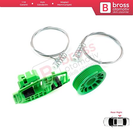 BMW 3 Serisi E90 E91 2004-2012 4/5 Kapı 51357140589 İçin Elektrikli Arka Sol Cam Kriko Tamir Seti