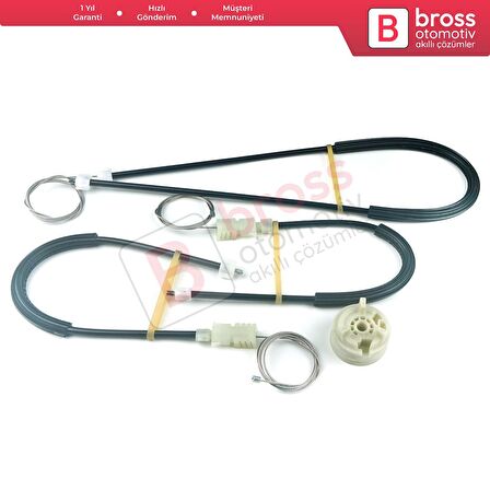 Peugeot 307 3B 2003-2009 Cabriolet Convertible 922497 İçin Elektrikli Arka Sağ Cam Kriko Tamir Seti