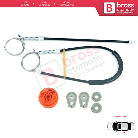 Peugeot 307 3B 2003-2009 Cabriolet Convertible 9222V9 İçin Elektrikli Ön Sağ Cam Kriko Tamir Seti