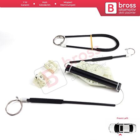 Skoda Fabia MK1 1999-2008 4/5 Kapı Praktik Van 6Y0837655 İçin Manuel Ön Sol Cam Kriko Seti Ayaklı