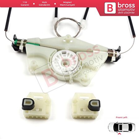 Skoda Fabia MK1 1999-2008 4/5 Kapı Praktik Van 6Y0837655 İçin Manuel Ön Sol Cam Kriko Seti Ayaklı