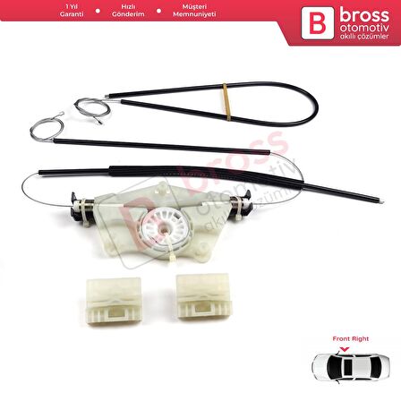 VW Golf MK5 A5 1K 1K1 2003-2009 3 Kapı HB Coupe 1K3837461 İçin Elektrikli Sol Cam Kriko Tamir Seti