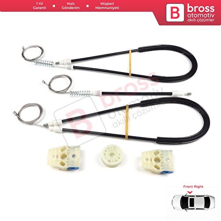 Audi A3 S3 MK1 8L1 1996-2003 2/3 Kapı Hatchback Coupe 8L3837462 İçin Sağ Kapı Cam Kriko Tamir Seti