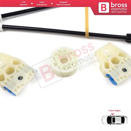 Audi A3 S3 MK1 8L1 1996-2003 2/3 Kapı Hatchback Coupe 8L3837462 İçin Sağ Kapı Cam Kriko Tamir Seti