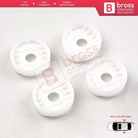 VW New Beetle CC Megane 1 CC Peugeot 206 CC İçin 4 Adet Arka Sağ veya Sol Cam Kriko Makarası