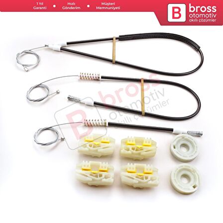 VW Touareg MK1 7L Porsche Cayenne 9PA 955 957 2002-2010 7L0837461 İçin Ön Sol Cam Kriko Tamir Seti