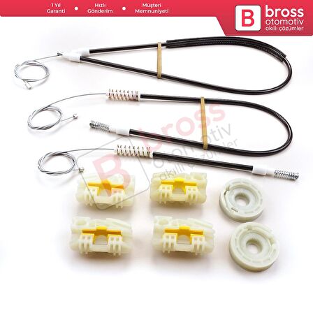 VW Touareg MK1 7L Porsche Cayenne 9PA 955 957 2002-2010 7L0837461 İçin Ön Sol Cam Kriko Tamir Seti