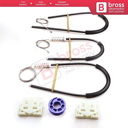 Renault Megane MK2 2002-2008 4/5 Kapı 8201010926 İçin Ön Sol Kapı Cam Kriko Tamir Seti