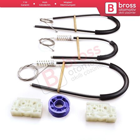 Renault Megane MK2 2002-2008 4/5 Kapı 8201010926 İçin Ön Sol Kapı Cam Kriko Tamir Seti