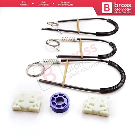 Renault Megane MK2 2002-2008 4/5 Kapı 8201010926 İçin Ön Sol Kapı Cam Kriko Tamir Seti