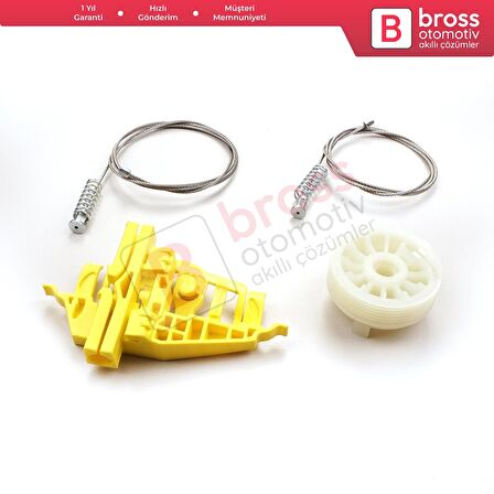 Citroen DS3 Crossback SA SB 2009-On 3-Kapı HB Convertible 9222FV İçin Sağ Kapı Cam Kriko Tamir Seti