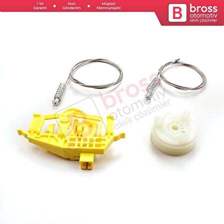 Citroen DS3 Crossback SA SB 2009-On 3-Kapı HB Convertible 9222FV İçin Sağ Kapı Cam Kriko Tamir Seti