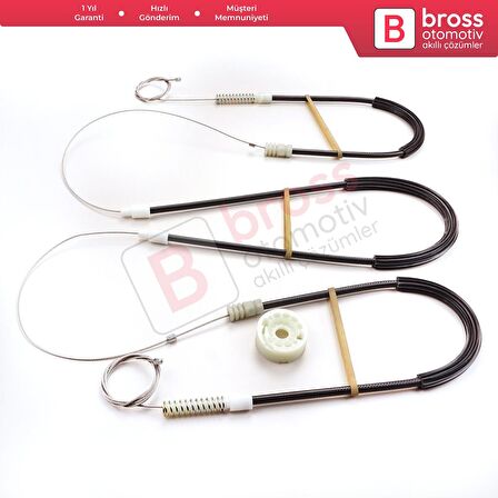 Fiat Fiorino Qubo MK3 225 Peugeot Bipper Citroen Nemo AA 2008-2024 9221EP İçin Ön Sol Cam Kriko Seti