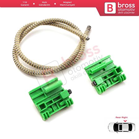 Mercedes CLS Class C219 W219 2004-2011 A2197200846 İçin Ön Sağ Cam Kriko Tamir Seti