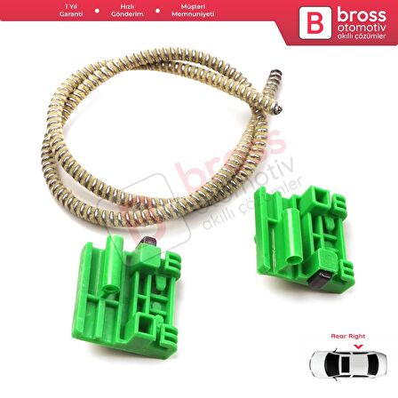 Mercedes CLS Class C219 W219 2004-2011 A2197200846 İçin Ön Sağ Cam Kriko Tamir Seti