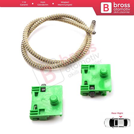 Mercedes CLS Class C219 W219 2004-2011 A2197200846 İçin Ön Sağ Cam Kriko Tamir Seti