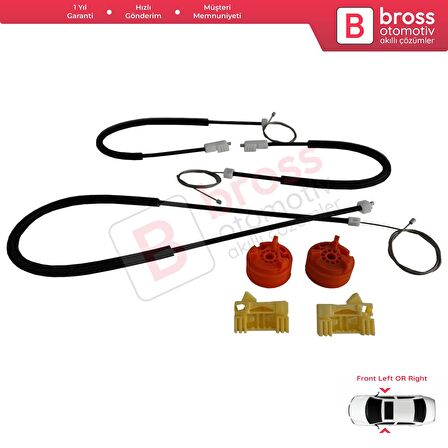 Mercedes CLK W209 C209 A209 2002-2009 2-Kapı Coupe Convertible İçin Ön Sol Cam Kriko Tamir Seti