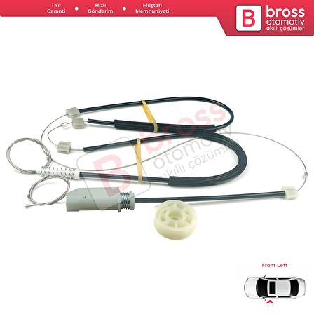 Mercedes CLK Class MK2 W209 C209 A209 2002-2009 Coupe Convertible İçin Ön Sağ Cam Kriko Tamir Seti