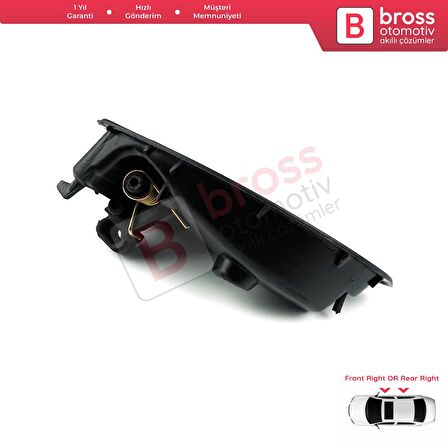 Renault Kangoo MK1 Twingo I Nissan Kubistar X76 8200259376 İçin Sağ İç Kapı Açma Kolu Siyah