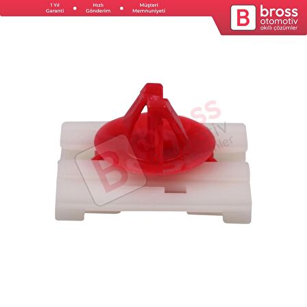 Renault için 10 Adet Yan Pervaz Klipsi Kırmızı Beyaz 7701040837