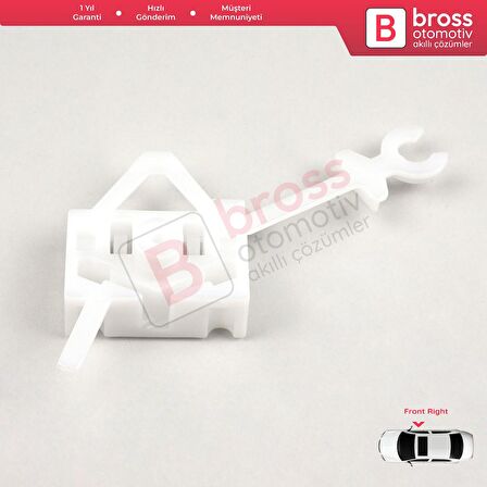 Fiat Panda Iveco Euro Bus 2003 12 İçin Ön Sağ Kapı Cam Kriko Klipsi