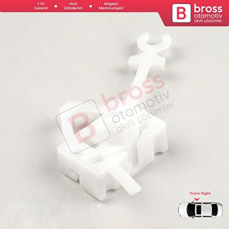 Fiat Panda Iveco Euro Bus 2003 12 İçin Ön Sağ Kapı Cam Kriko Klipsi