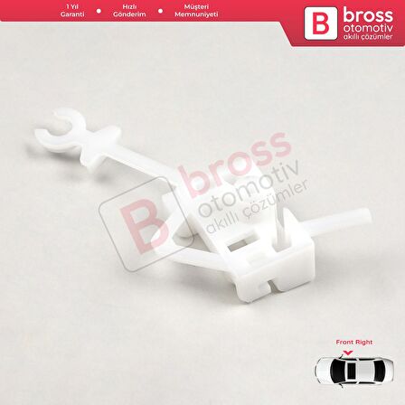 Fiat Panda Iveco Euro Bus 2003 12 İçin Ön Sağ Kapı Cam Kriko Klipsi