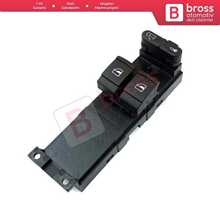 VW; Skoda; Seat İçin Sol Ön Elektrikli Pencere Kontrol Paneli Anahtarı: 1J3959857B