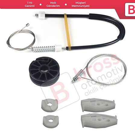 Renault Megane MK1 1996-2003 Cabrio Convertible 7700848450 İçin Elektrikli Arka Sol Cam Kriko Seti