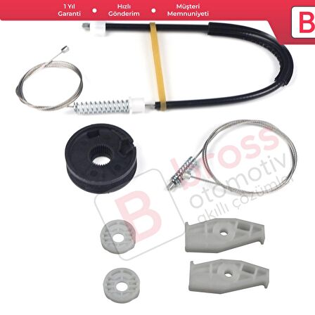 Renault Megane MK1 1996-2003 Cabrio Convertible 7700848450 İçin Elektrikli Arka Sol Cam Kriko Seti