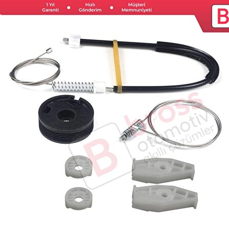 Renault Megane MK1 1996-2003 Cabrio Convertible 7700848450 İçin Elektrikli Arka Sol Cam Kriko Seti