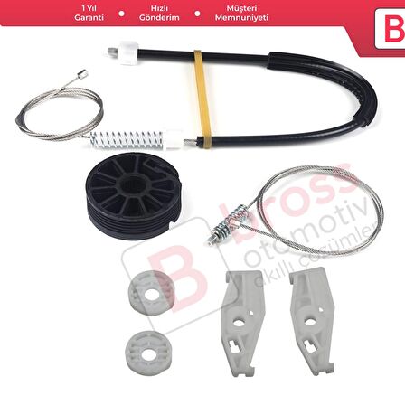 Renault Megane MK1 1996-2003 Cabrio Convertible 7700848451 İçin Elektrikli Arka Sağ Cam Kriko Seti