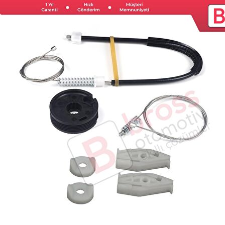 Renault Megane MK1 1996-2003 Cabrio Convertible 7700848451 İçin Elektrikli Arka Sağ Cam Kriko Seti