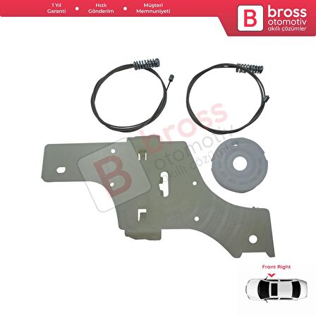 Peugeot 508 MK1 W23  8D 8E 2010-2018 4/5 Kapı 9222GV İçin Elektrikli Ön Sağ Cam Kriko Tamir Seti