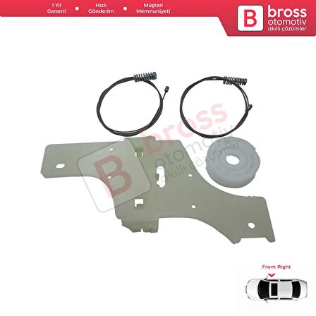 Peugeot 508 MK1 W23  8D 8E 2010-2018 4/5 Kapı 9222GV İçin Elektrikli Ön Sağ Cam Kriko Tamir Seti