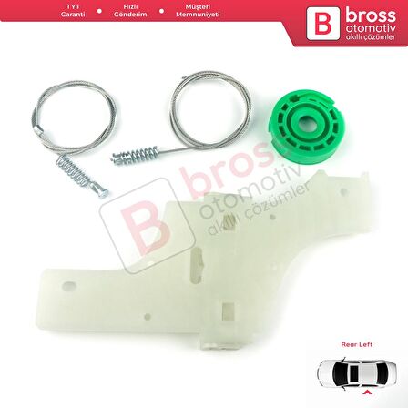 Peugeot 508 MK1 W23  8D 8E 2010-2018 4/5 Kapı 9223H6 İçin Elektrikli Arka Sol Cam Kriko Tamir Seti