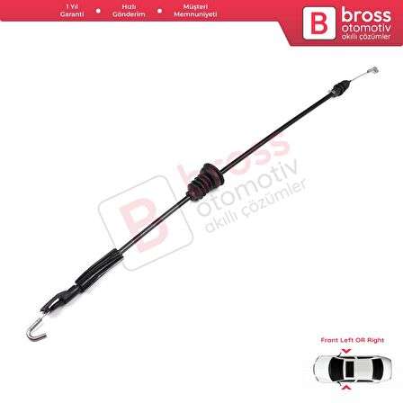 VW Bora Golf MK4 IV 1J 1997-2005 4/5 Kapı 1J4837085F İçin Ön Sağ veya Sol Kapı İç Açma Teli 