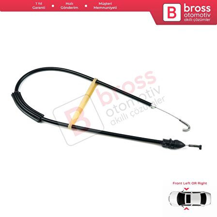 Skoda Octavia MK1 1U 1U2 1U5 1996–2010 1U0837099 İçin Ön Sağ veya Sol Kapı İç Açma Teli 55 cm