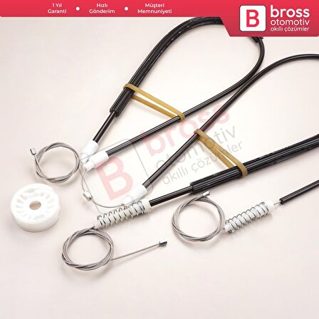 Peugeot 206 CC 2D T16 2000-2008 2-Kapı Coupe Cabrio 9648636980 İçin Ön Sağ Cam Kriko Tamir Seti