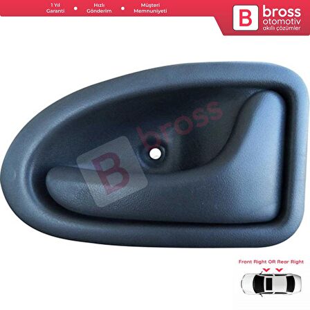 Renault Clio Trafic Master 2 Scenic Megane Logan 1 Movano A  Daily İçin Gri Sağ Kapı Kolu TELLİ Tip