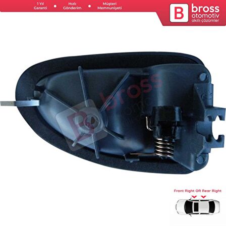 Renault Clio Trafic Master 2 Scenic Megane Logan 1 Movano A  Daily İçin Gri Sağ Kapı Kolu TELLİ Tip