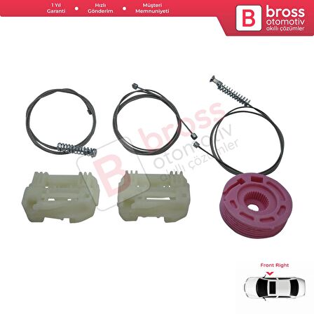 Hyundai I30 MK1 FD 2007-2012 5-Kapı 824812L001 İçin Elektrikli Ön Sağ Cam Kriko Tamir Seti